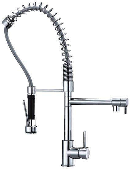 Hydra Professional Kitchen Tap With Rinser And Swivel Spout. 750mm High.