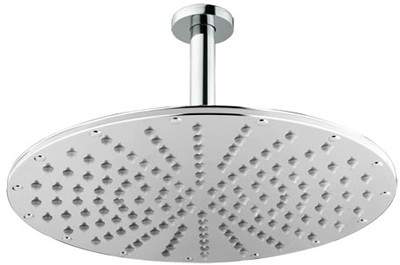 Hydra Showers Large Round Shower Head & Arm (300mm, Chrome).