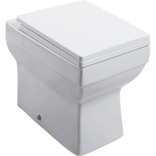 Oxford Dice Back To Wall Toilet Pan & Soft Close Seat.