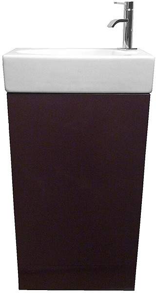 Hydra Cloakroom Vanity Unit With Basin (Burgundy), Size 450x860mm.