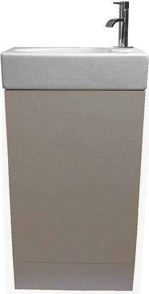 Hydra Cloakroom Vanity Unit With Basin (Cappuccino), 450x860mm.