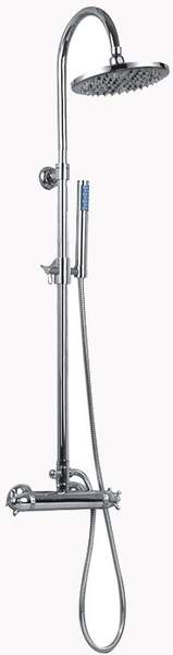 Hydra Complete Manual Shower Set With Valve, Riser And Apron Head.