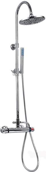 Hydra Thermostatic Shower Set With Valve, Riser And Apron Head.
