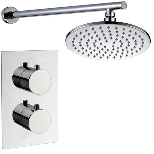 Hydra Thermostatic Shower Valve With Fixed Shower Head.  200mm.