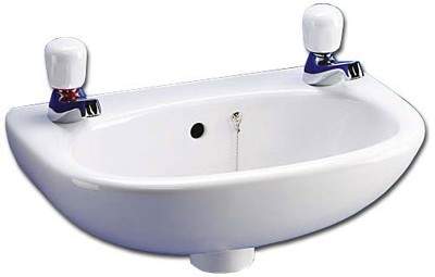 Ideal Standard Studio 2 Tap Hole Wall Hung Basin With Hangers 455mm.