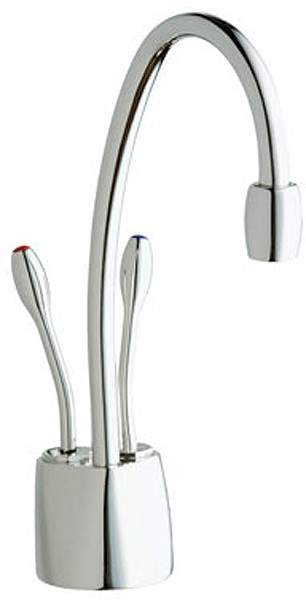 InSinkErator Hot Water Steaming Hot & Cold Filtered Kitchen Tap (Satin Nickel).