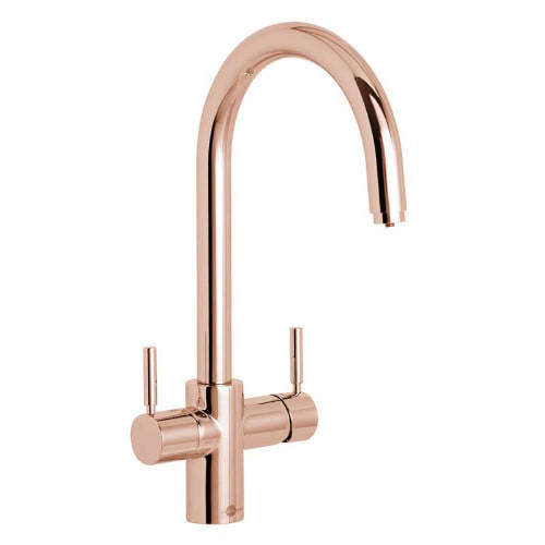 InSinkErator Hot Water 3N1 J Shape Steaming Hot Kitchen Tap (Rose Gold).