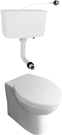 Hydra G4K Back To Wall Toilet Pan With Soft Close Seat & Cistern.
