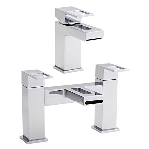 Kartell Kourt Basin & Bath Filler Tap Pack (Chrome).