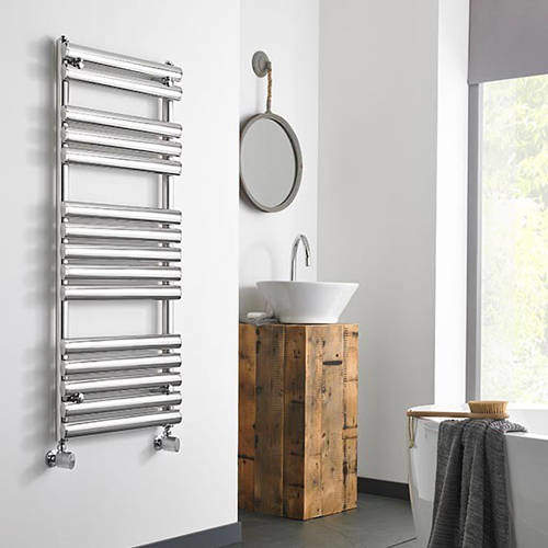 Kartell K-RAD Ohio Heated Towel Rail 500W x 800H mm (Stainless Steel).