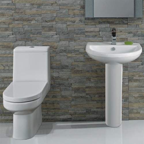 Hydra Revive Suite With Toilet Pan. Cistern, Seat, Basin & Pedestal.