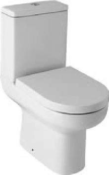 Hydra Curved Toilet With Push Flush Cistern & Soft Close Seat.