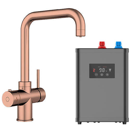 Kedl Delta Digital 4 In 1 Boiling Water Kitchen Tap (Copper, 2.4L).