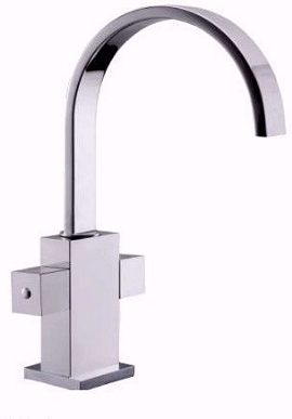 Pablo Mono basin mixer with arched spout (Chrome).