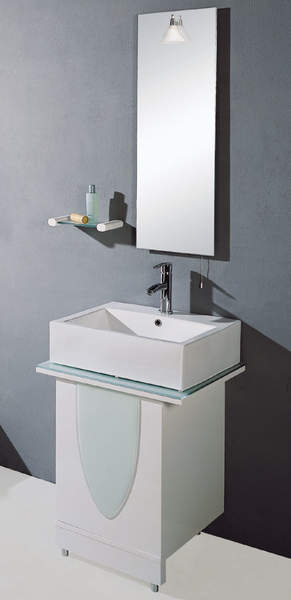 Lucy Didcot 600mm white vanity unit / washstand set.