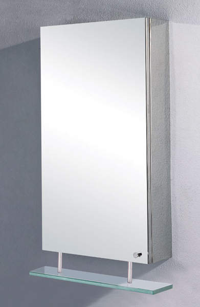 Lucy Yate stainless steel bathroom cabinet.  500x782mm.
