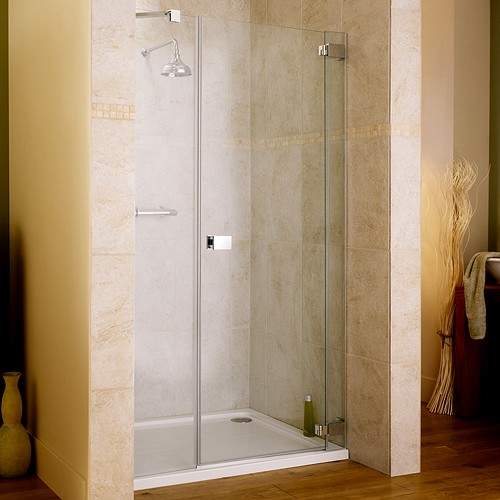 Lakes Italia 1400x1950 Hinged Shower Door & Glass Panels. Right Handed.