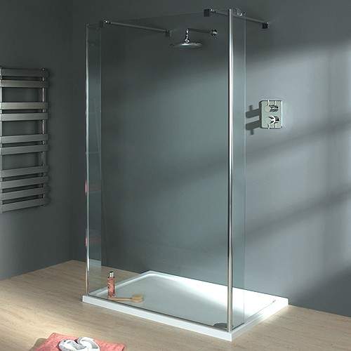 Lakes Italia Wet Room Glass Shower Screen, 1000x1950. 800mm Arms.