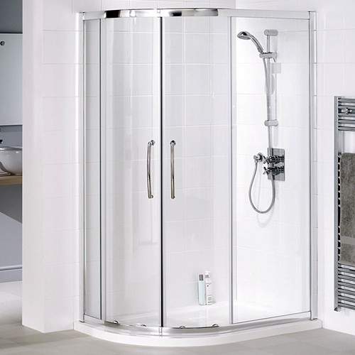 Lakes Classic Left Hand 900x800 Offset Quadrant Shower Enclosure & Tray.