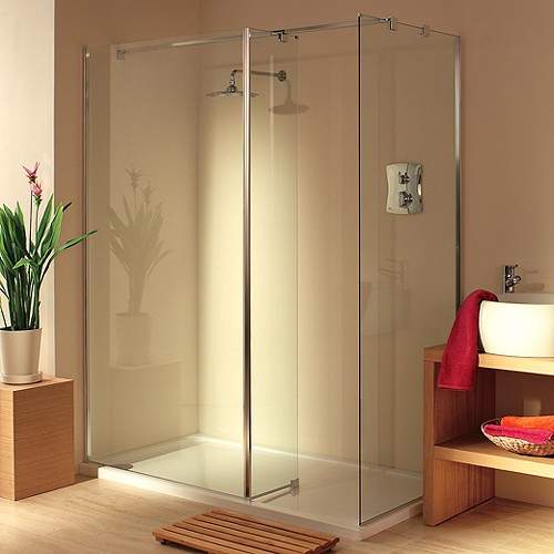 Lakes Italia Frameless Walk In Shower Enclosure. Left Hand. 1400x1000mm.