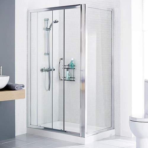 Lakes Classic 1400x700 Shower Enclosure, Slider Door & Tray (Right Handed).