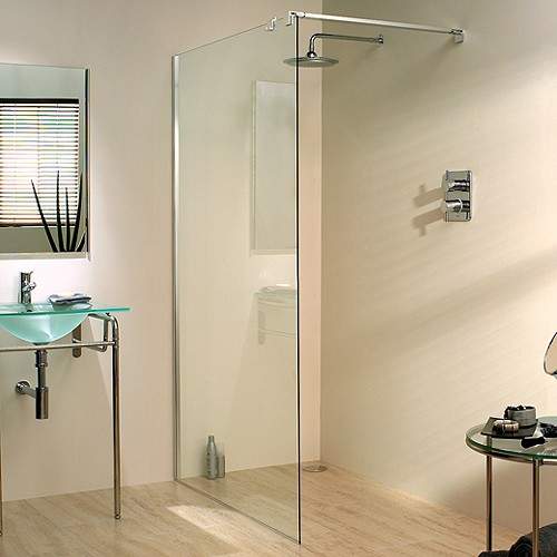 Lakes Italia 1000x1950 Glass Shower Screen & 800mm Arm. Left Handed.