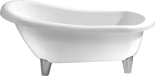 Matrix Baths Buckingham slipper roll top bath with modern feet. 1700mm.