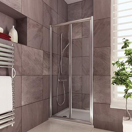 Matrix Enclosures Infinity Bi-Fold Shower Door With 8mm Thick Glass, 760mm.
