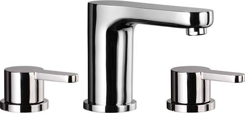Mayfair Eion 3 Tap Hole Basin Tap With Click Clack Waste (Chrome).