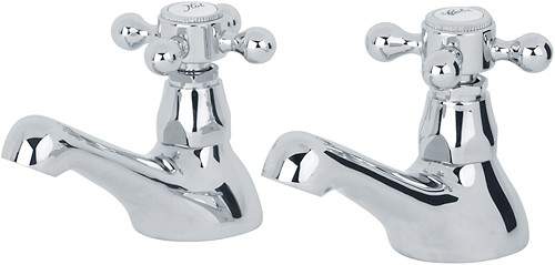 Mayfair Ritz Basin Taps (Pair, Chrome).