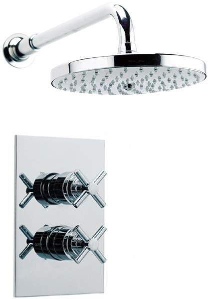 Mayfair Series X Twin Thermostatic Shower Valve With Fixed Shower Head.