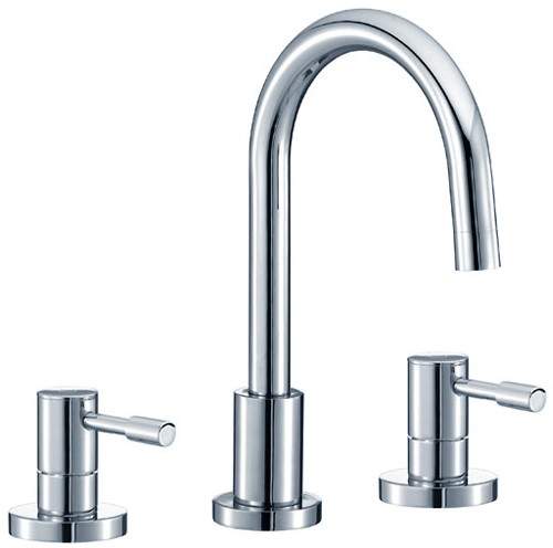 Mayfair Series G 3 Tap Hole Basin Mixer Tap With Pop Up Waste (Chrome).