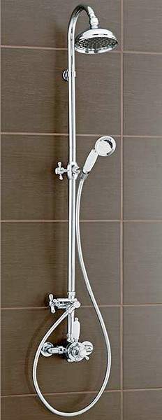 Mayfair Traditional Thermostatic Shower Set With Valve, Riser & Head.