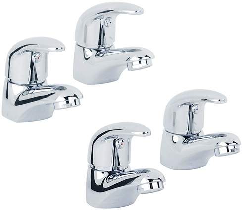 Mayfair Titan Basin & Bath Tap Pack (Chrome).