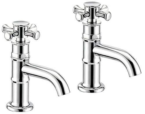 Mayfair Tait Cross Basin Taps (Pair, Chrome).