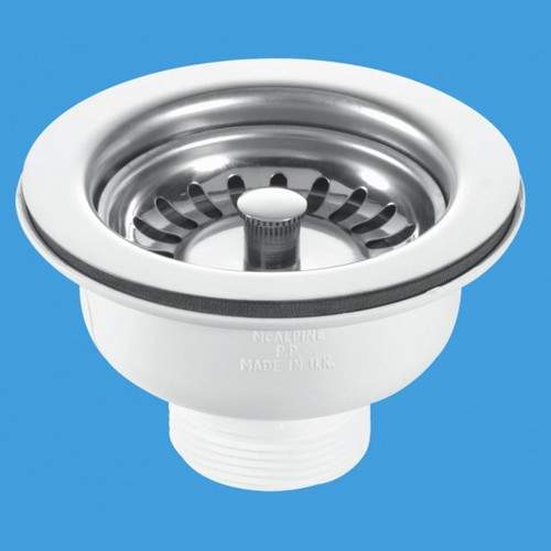 McAlpine Wastes 1 1/2" x 113mm Flange Basket Strainer Sink Waste.