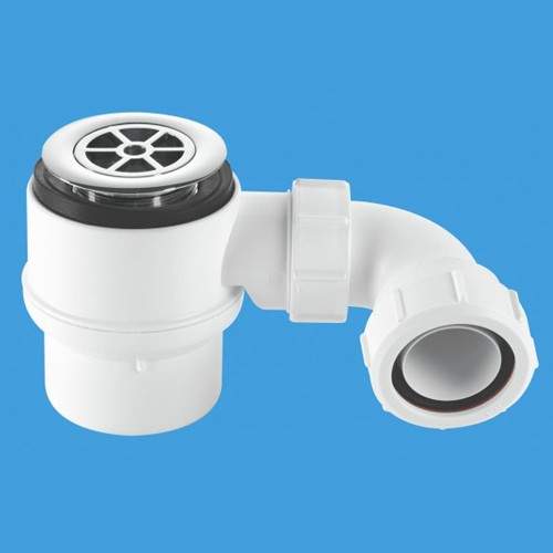 McAlpine Shower Traps 1 1/2" x 50mm Water Seal Shower Trap, 70mm Flange.