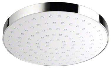 Mira Beat Shower Head (200mm, White / Chrome).