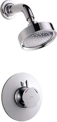 Mira Discovery Concealed Thermostatic Shower Valve & Shower Head (Chrome).