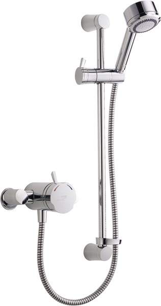 Mira Discovery Exposed Thermostatic Shower Valve With Shower Kit (Chrome).