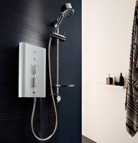 Mira Electric Showers Mira Escape 9.8kW thermostatic, satin chrome.