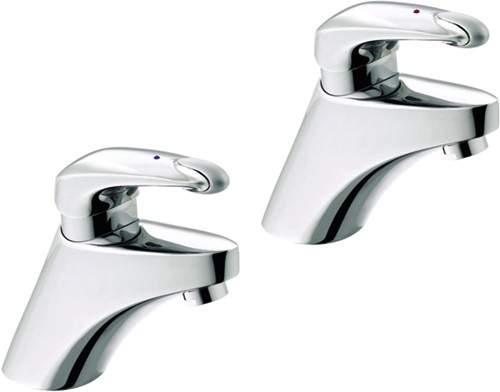 Mira Excel Basin Taps (Pair, Chrome).