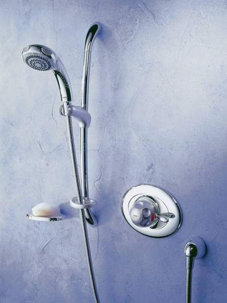 Mira Excel Concealed Thermostatic Shower Kit & Slide Rail in Satin Chrome.