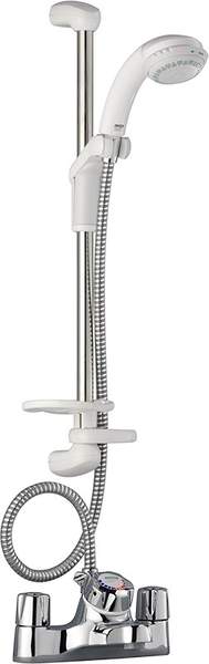 Mira Extra Thermostatic Bath Shower Mixer Tap With Slide Rail Kit.