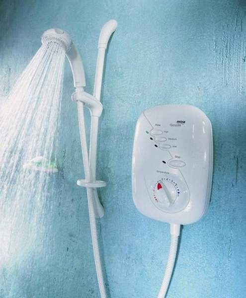 Mira Power Showers Mira Extreme Thermostatic in white.