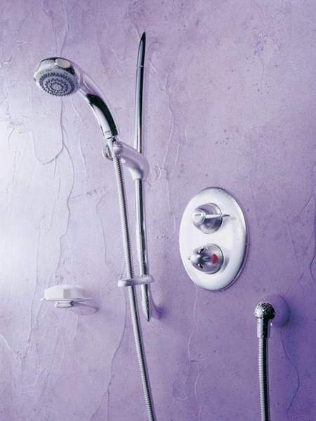 Mira Fino Concealed Thermostatic Shower Kit & Slide Rail in Satin Chrome.