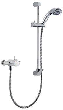 Mira Miniduo Exposed Thermostatic Shower Valve With Eco Slide Rail Kit.