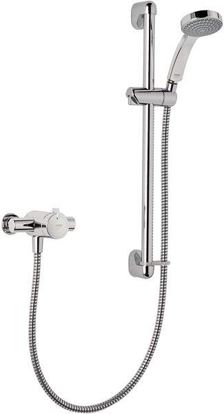 Mira Minilite Eco Exposed Thermostatic Shower Valve With Slide Rail Kit.