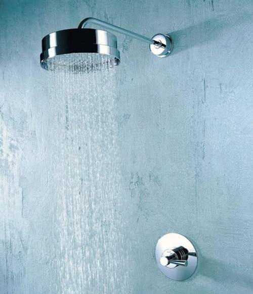 Mira Mode Thermostatic Concealed Shower Valve, Rigid Riser & 8" Head.