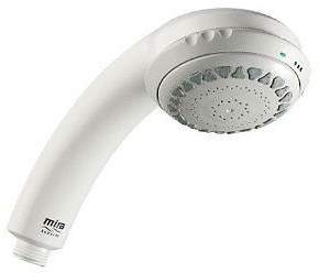 Mira Response Shower Handset With 4 Spray Settings (White & Grey).